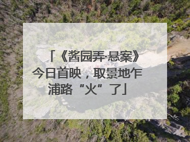 《酱园弄·悬案》今日首映，取景地乍浦路“火”了