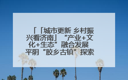 「城市更新 乡村振兴看济南」“产业+文化+生态”融合发展 平阴“胶乡古镇”探索振兴路径成效显著