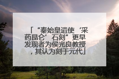 “秦始皇遣使‘采药昆仑’石刻”更早发现者为侯光良教授，其认为刻于元代
