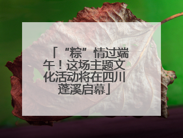 “粽”情过端午！这场主题文化活动将在四川蓬溪启幕