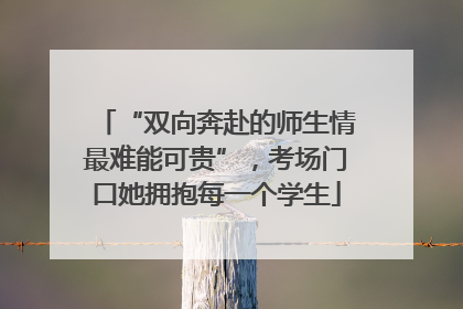 “双向奔赴的师生情最难能可贵”，考场门口她拥抱每一个学生