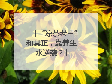 “凉茶老三”和其正，靠养生水逆袭？