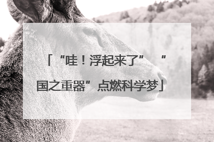 “哇！浮起来了” “国之重器”点燃科学梦