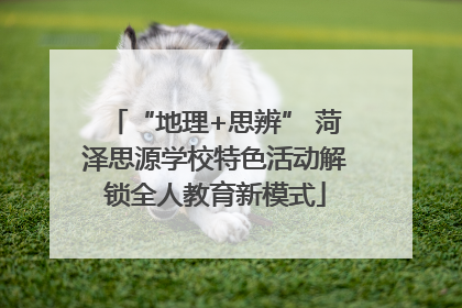 “地理+思辨” 菏泽思源学校特色活动解锁全人教育新模式
