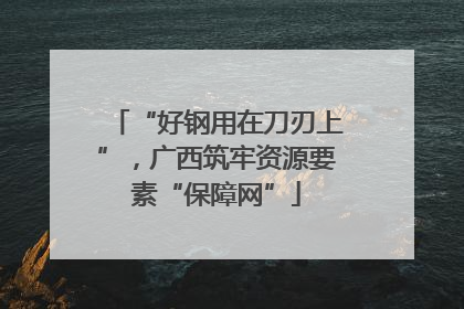 “好钢用在刀刃上”，广西筑牢资源要素“保障网”