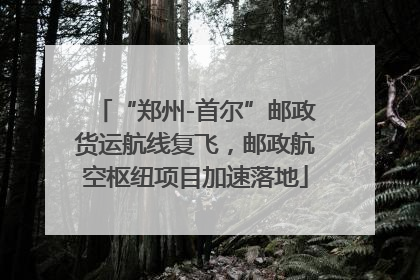 “郑州-首尔”邮政货运航线复飞，邮政航空枢纽项目加速落地