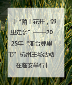 “陌上花开，邻里走亲”——2025年“浙台邻里节”杭州主场活动在临安举行