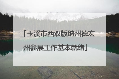 玉溪市西双版纳州德宏州参展工作基本就绪