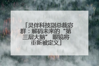 灵伴科技副总裁宓群：解码未来的“第三层大脑” 眼镜将重新被定义