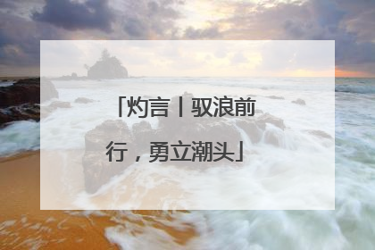 灼言丨驭浪前行，勇立潮头