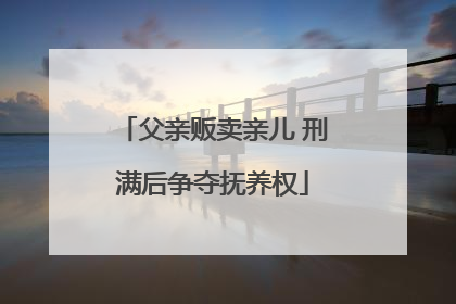 父亲贩卖亲儿 刑满后争夺抚养权