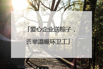 爱心企业送粽子，善举温暖环卫工