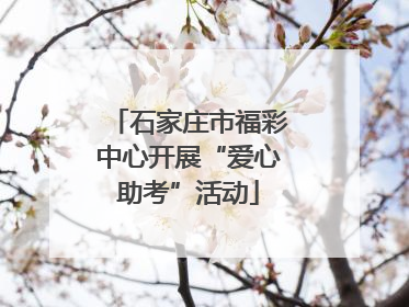石家庄市福彩中心开展“爱心助考”活动