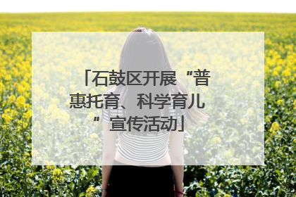 石鼓区开展“普惠托育、科学育儿”宣传活动