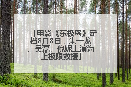 电影《东极岛》定档8月8日，朱一龙、吴磊、倪妮上演海上极限救援