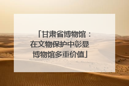 甘肃省博物馆：在文物保护中彰显博物馆多重价值