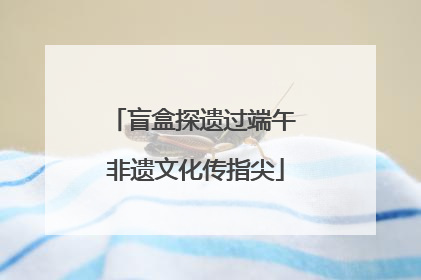 盲盒探遗过端午 非遗文化传指尖
