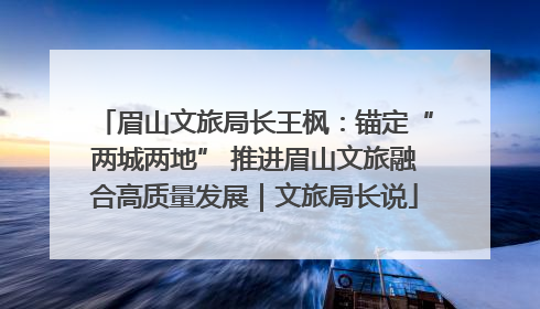 眉山文旅局长王枫：锚定“两城两地” 推进眉山文旅融合高质量发展｜文旅局长说