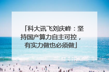 科大讯飞刘庆峰：坚持国产算力自主可控，有实力做也必须做
