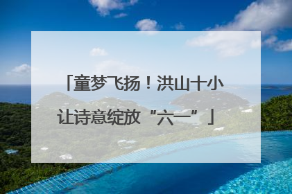 童梦飞扬！洪山十小让诗意绽放“六一”