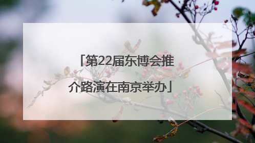 第22届东博会推介路演在南京举办
