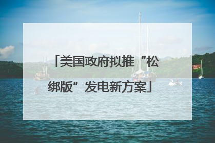 美国政府拟推“松绑版”发电新方案