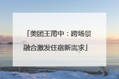 美团王莆中：跨场景融合激发住宿新需求