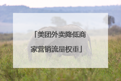 美团外卖降低商家营销流量权重