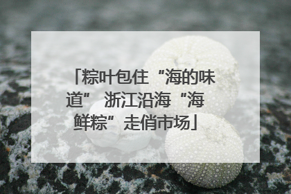 粽叶包住“海的味道” 浙江沿海“海鲜粽”走俏市场