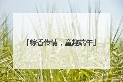 粽香传情，童趣端午