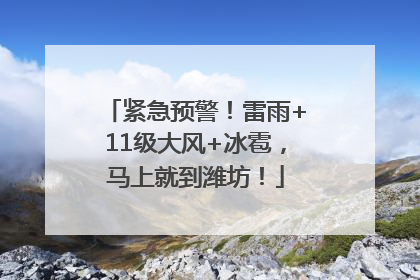 紧急预警！雷雨+11级大风+冰雹，马上就到潍坊！