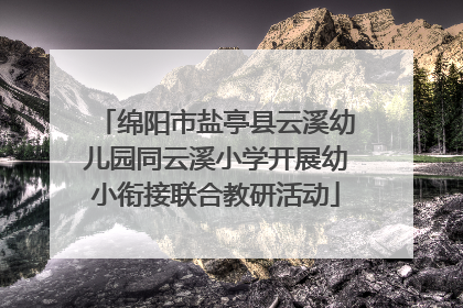 绵阳市盐亭县云溪幼儿园同云溪小学开展幼小衔接联合教研活动