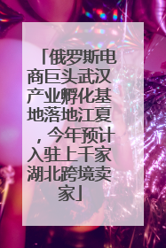俄罗斯电商巨头武汉产业孵化基地落地江夏，今年预计入驻上千家湖北跨境卖家