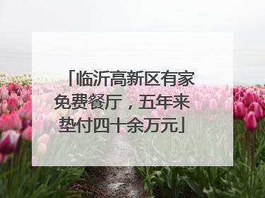 临沂高新区有家免费餐厅，五年来垫付四十余万元