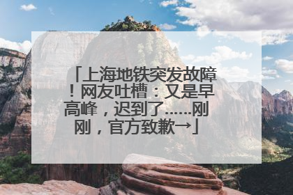 上海地铁突发故障！网友吐槽：又是早高峰，迟到了……刚刚，官方致歉→