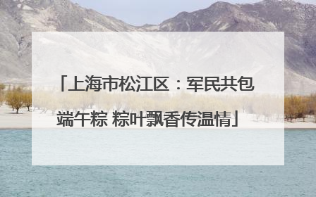 上海市松江区：军民共包端午粽 粽叶飘香传温情