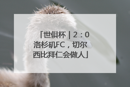 世俱杯｜2：0洛杉矶FC，切尔西比拜仁会做人