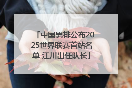 中国男排公布2025世界联赛首站名单 江川出任队长
