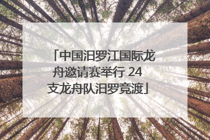 中国汨罗江国际龙舟邀请赛举行 24支龙舟队汨罗竞渡