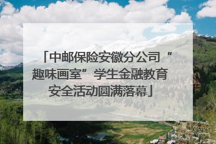 中邮保险安徽分公司“趣味画室”学生金融教育安全活动圆满落幕
