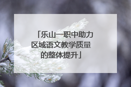 乐山一职中助力区域语文教学质量的整体提升