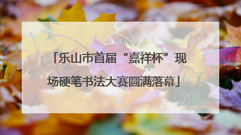 乐山市首届“嘉祥杯”现场硬笔书法大赛圆满落幕