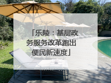 乐陵：基层政务服务改革跑出便民新速度