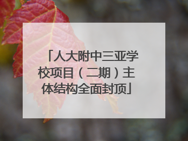 人大附中三亚学校项目（二期）主体结构全面封顶