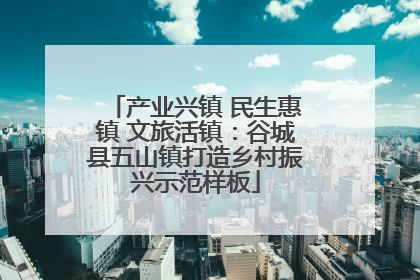产业兴镇 民生惠镇 文旅活镇：谷城县五山镇打造乡村振兴示范样板
