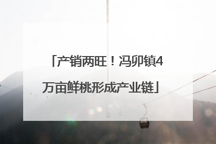 产销两旺！冯卯镇4万亩鲜桃形成产业链