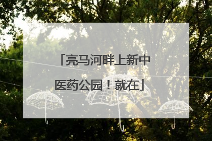 亮马河畔上新中医药公园！就在