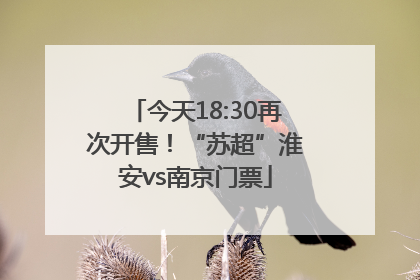 今天18:30再次开售！“苏超”淮安vs南京门票