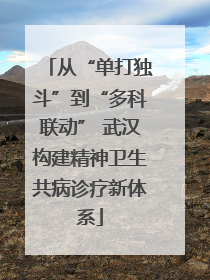 从“单打独斗”到“多科联动” 武汉构建精神卫生共病诊疗新体系