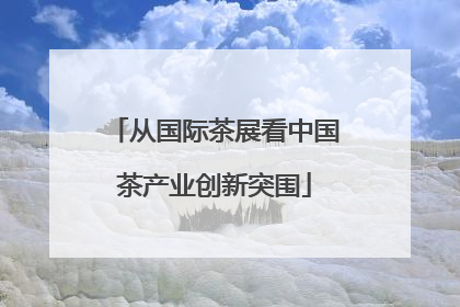 从国际茶展看中国茶产业创新突围